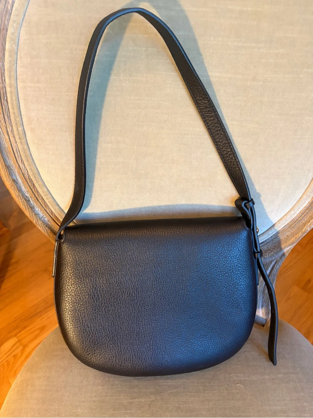 Madewell NWOT DAKOTA LEATHER Saddle Bag Black - Picture 3 of 9